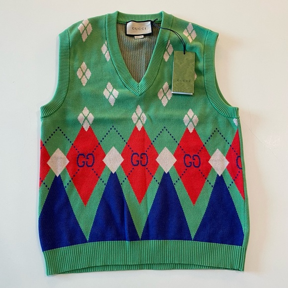 Gucci Agyle Knit Sweater Vest - Picture 9 of 16
